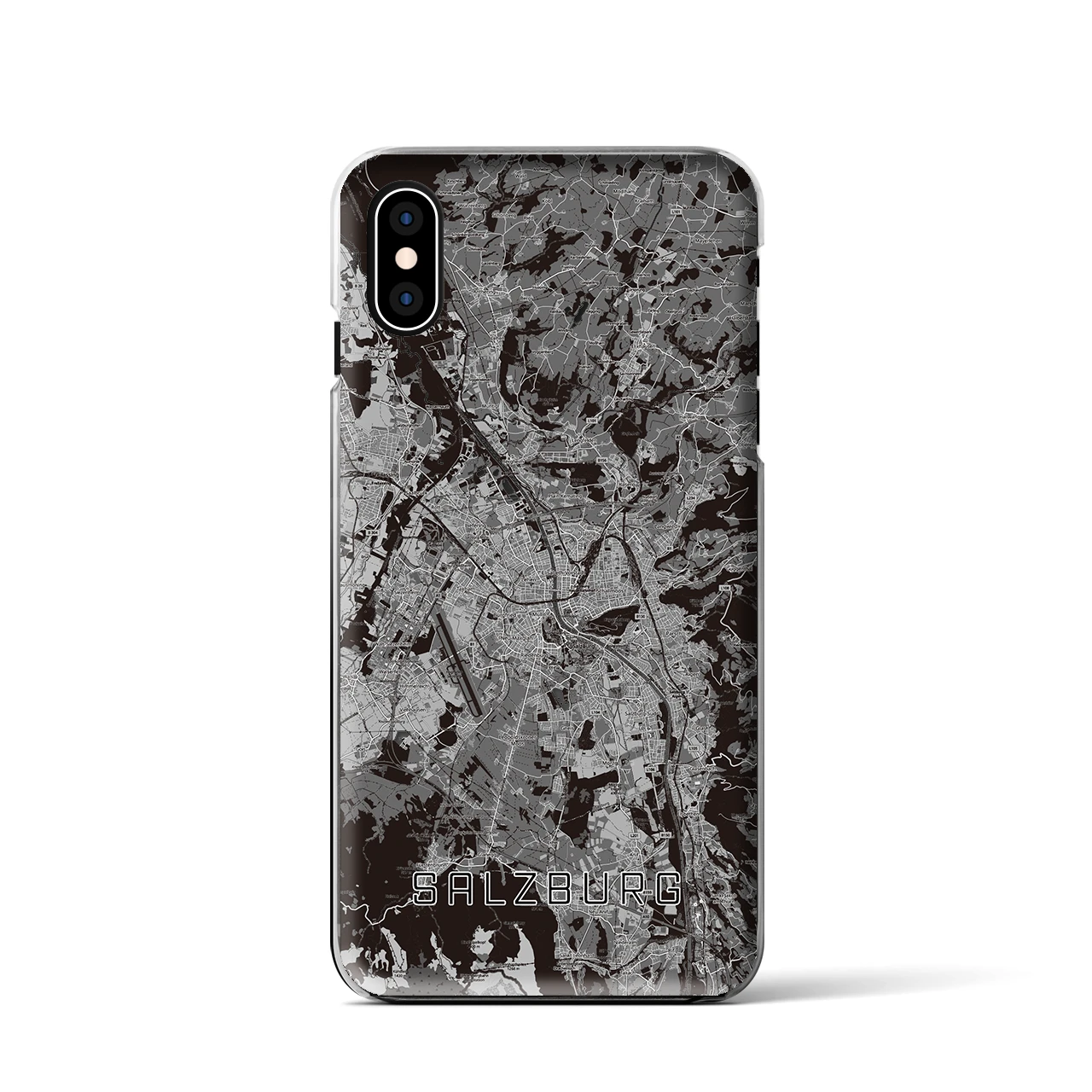 【ザルツブルク（オーストリア）】地図柄iPhoneケース（クリアタイプ）