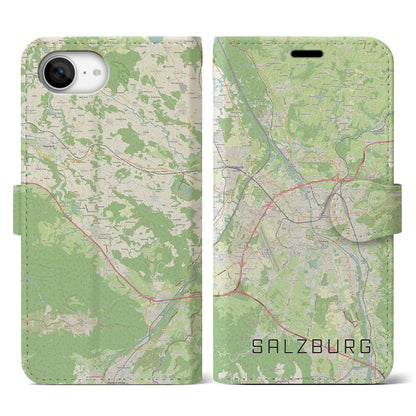 【ザルツブルク（オーストリア）】地図柄iPhoneケース（手帳タイプ）