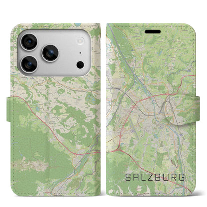 【ザルツブルク（オーストリア）】地図柄iPhoneケース（手帳タイプ）