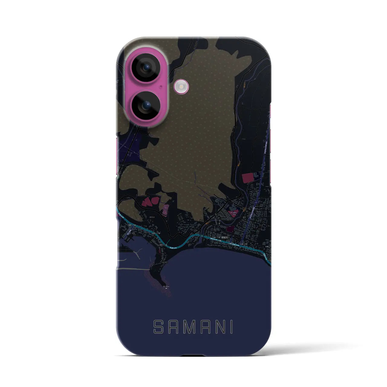 【様似（北海道）】地図柄iPhoneケース（バックカバータイプ）