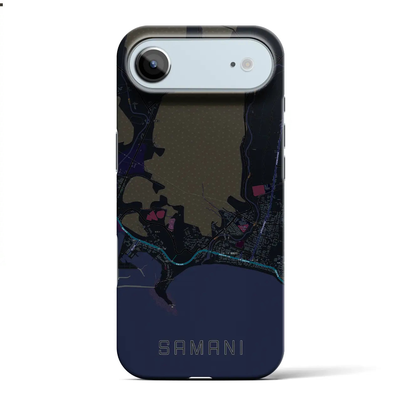 【様似（北海道）】地図柄iPhoneケース（バックカバータイプ）