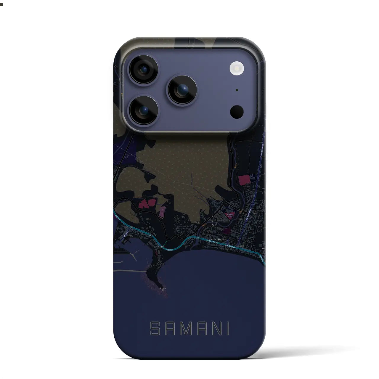 【様似（北海道）】地図柄iPhoneケース（バックカバータイプ）