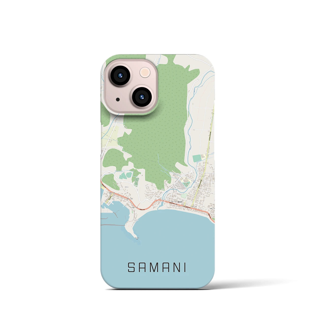 【様似（北海道）】地図柄iPhoneケース（バックカバータイプ）