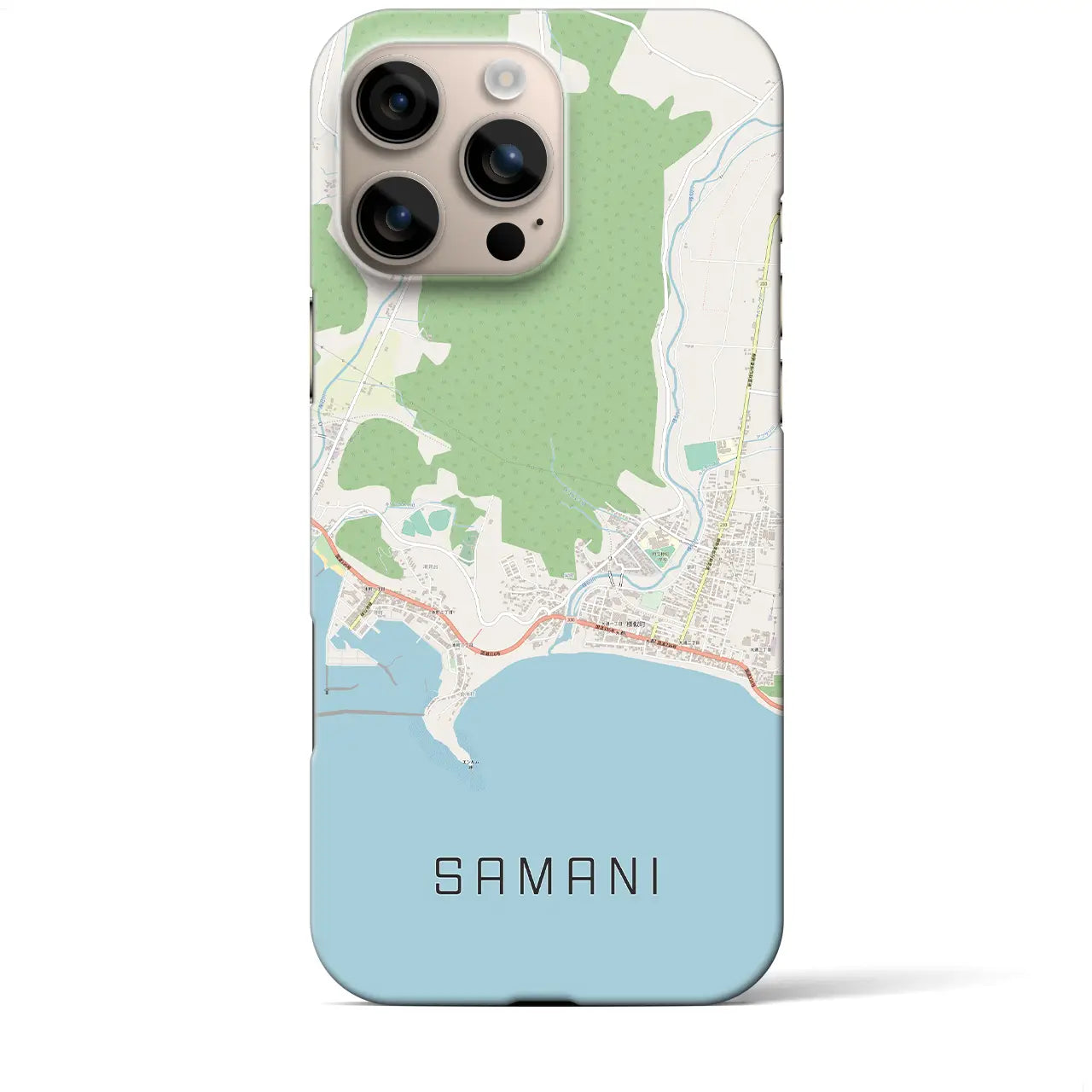 【様似（北海道）】地図柄iPhoneケース（バックカバータイプ）