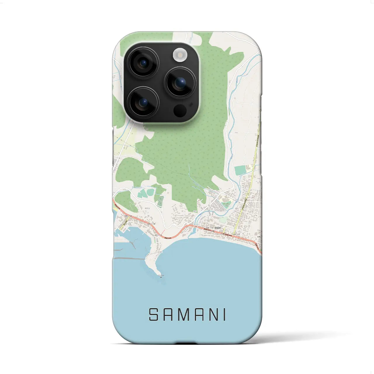 【様似（北海道）】地図柄iPhoneケース（バックカバータイプ）