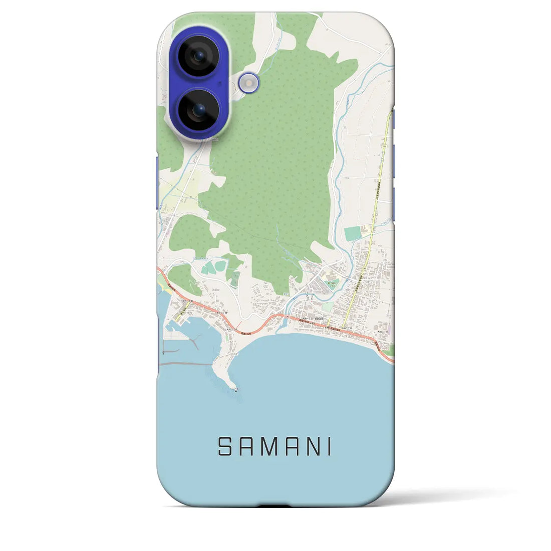 【様似(北海道)】地図柄iPhoneケース(バックカバータイプ)ナチュラル・iPhone 16 Pro Max 用