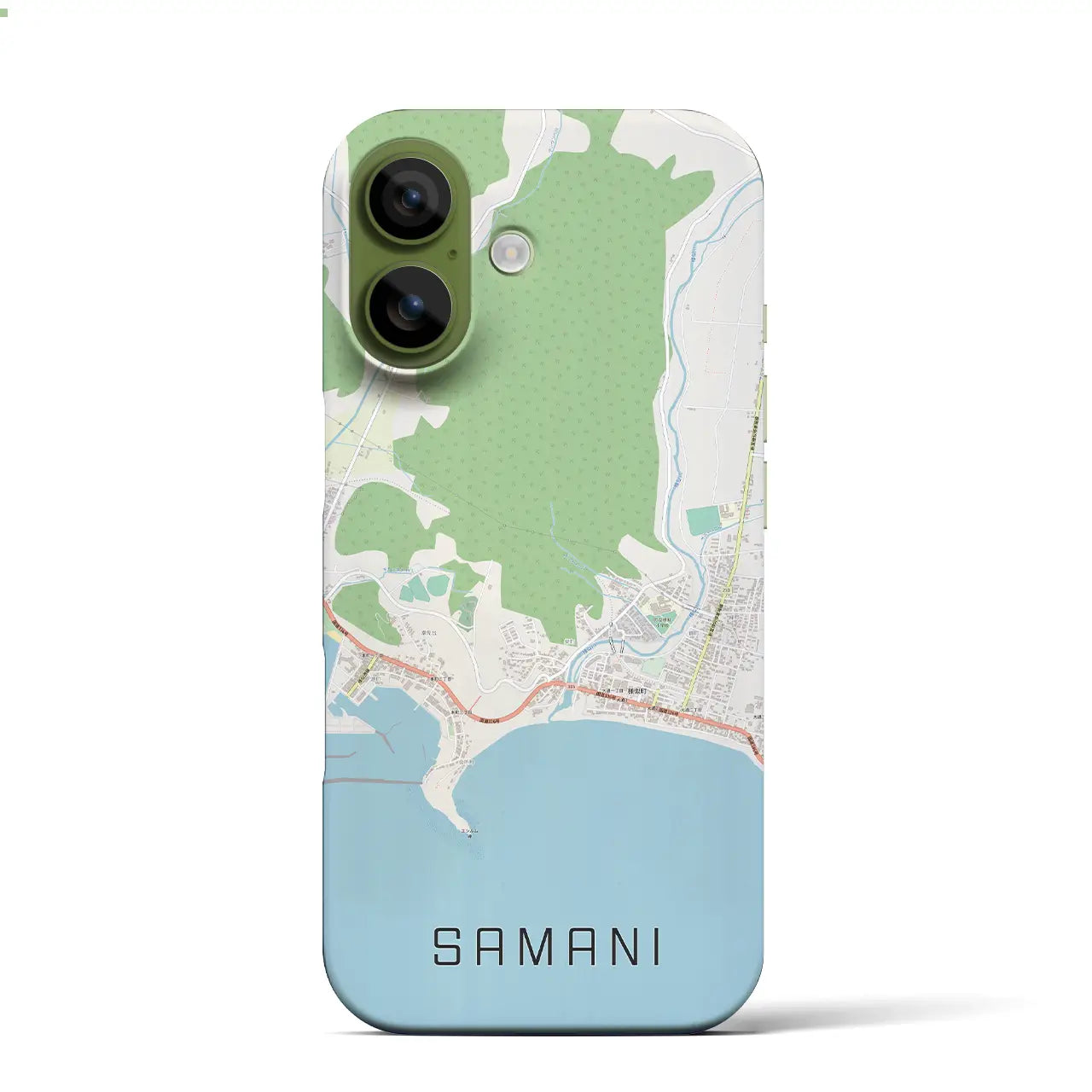 【様似（北海道）】地図柄iPhoneケース（バックカバータイプ）