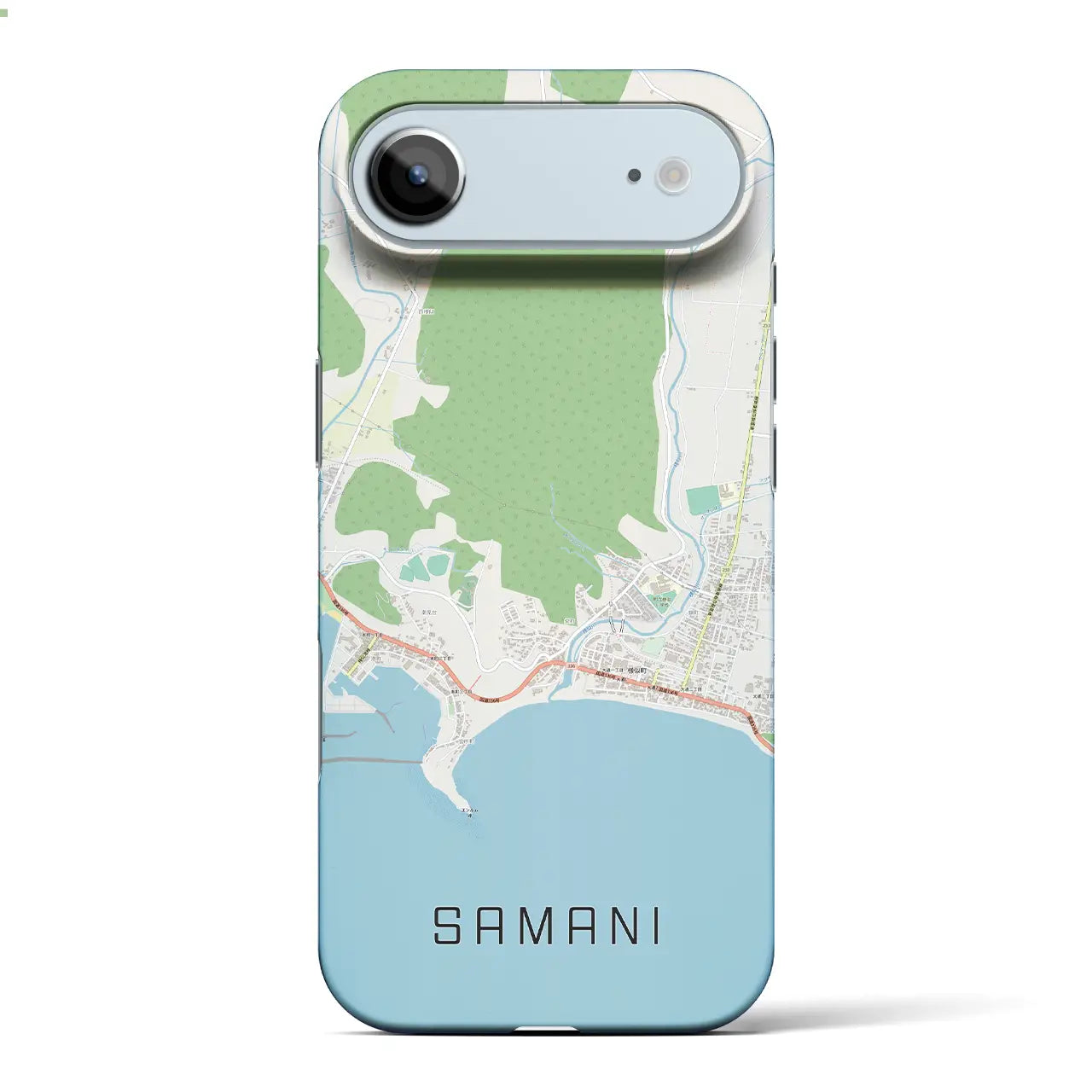 【様似（北海道）】地図柄iPhoneケース（バックカバータイプ）