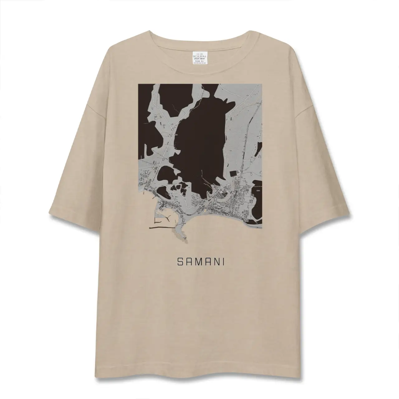 【様似（北海道）】地図柄ビッグシルエットTシャツ