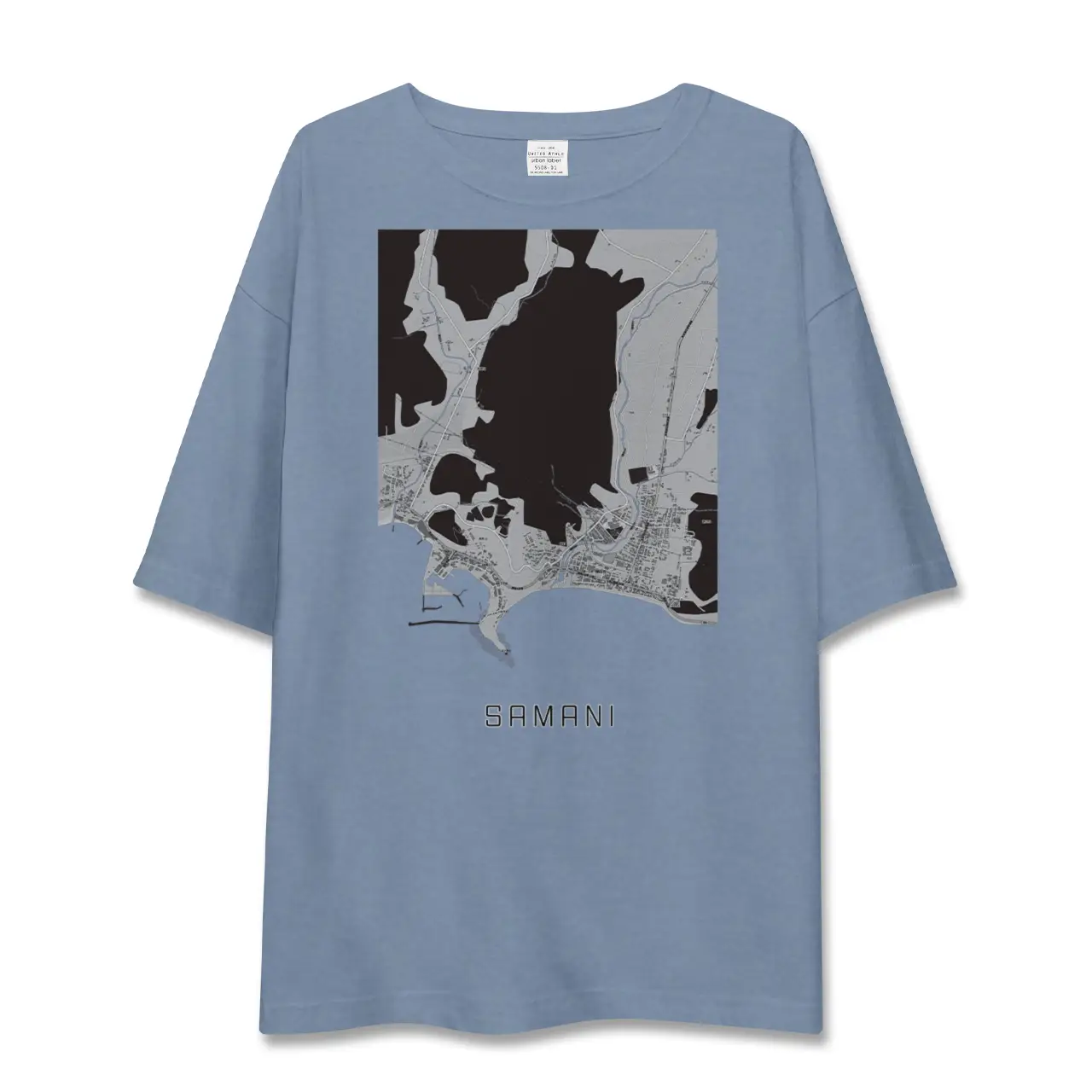 【様似（北海道）】地図柄ビッグシルエットTシャツ
