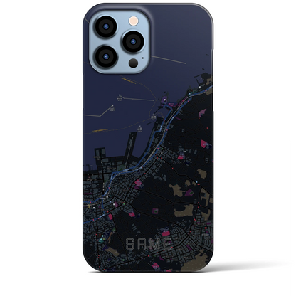 【鮫（青森県）】地図柄iPhoneケース（バックカバータイプ）