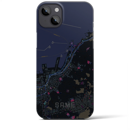 【鮫（青森県）】地図柄iPhoneケース（バックカバータイプ）