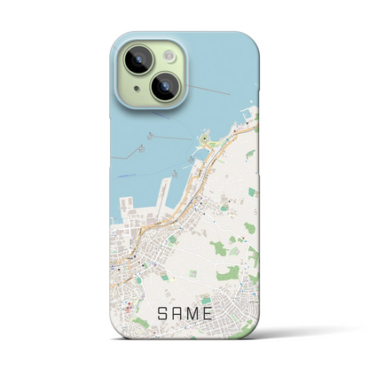 【鮫（青森県）】地図柄iPhoneケース（バックカバータイプ）