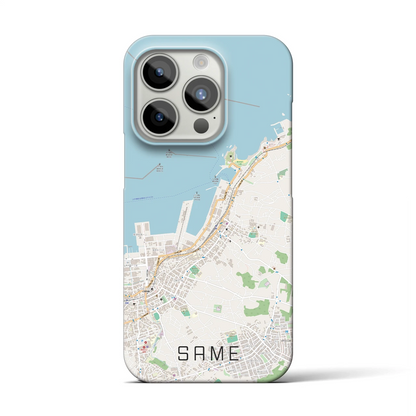 【鮫（青森県）】地図柄iPhoneケース（バックカバータイプ）