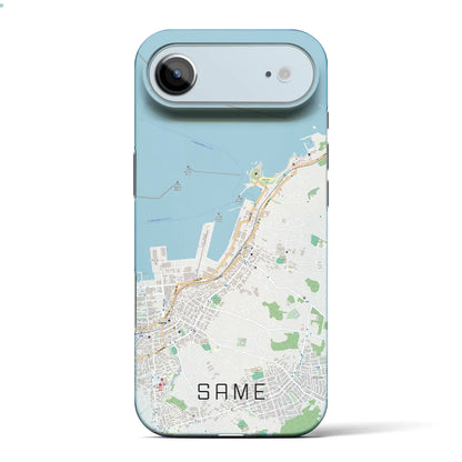 【鮫（青森県）】地図柄iPhoneケース（バックカバータイプ）