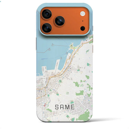 【鮫（青森県）】地図柄iPhoneケース（バックカバータイプ）