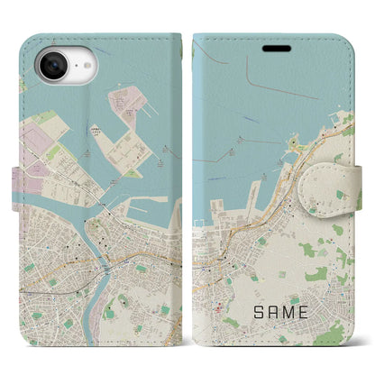 【鮫（青森県）】地図柄iPhoneケース（手帳タイプ）