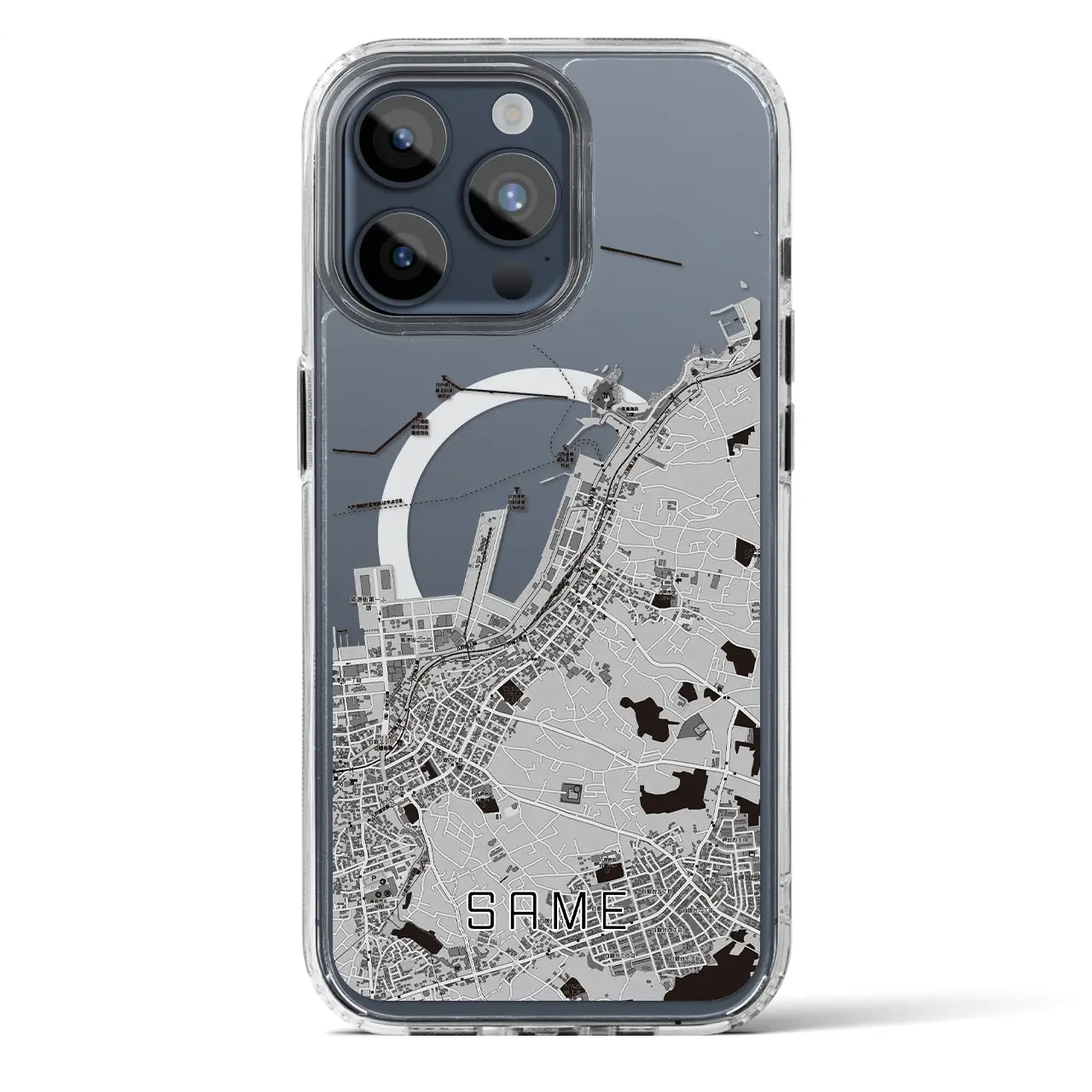 【鮫（青森県）】地図柄iPhoneケース（MagSafeタイプ）