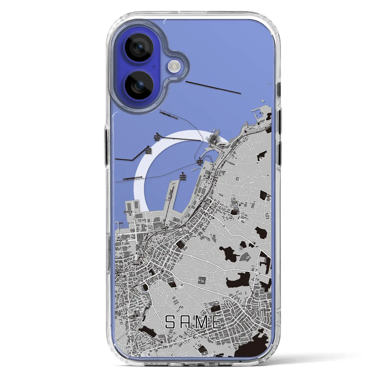 【鮫（青森県）】地図柄iPhoneケース（MagSafeタイプ）