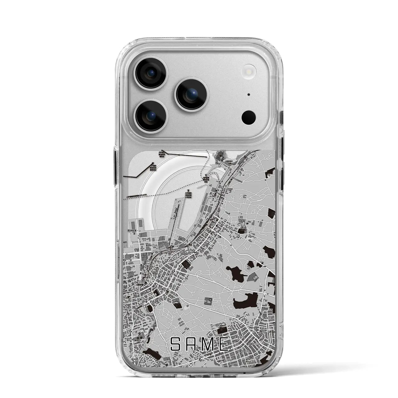 【鮫（青森県）】地図柄iPhoneケース（MagSafeタイプ）