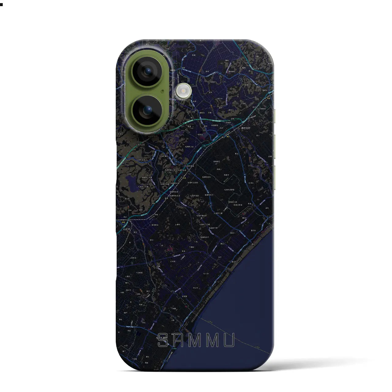 【山武（千葉県）】地図柄iPhoneケース（バックカバータイプ）