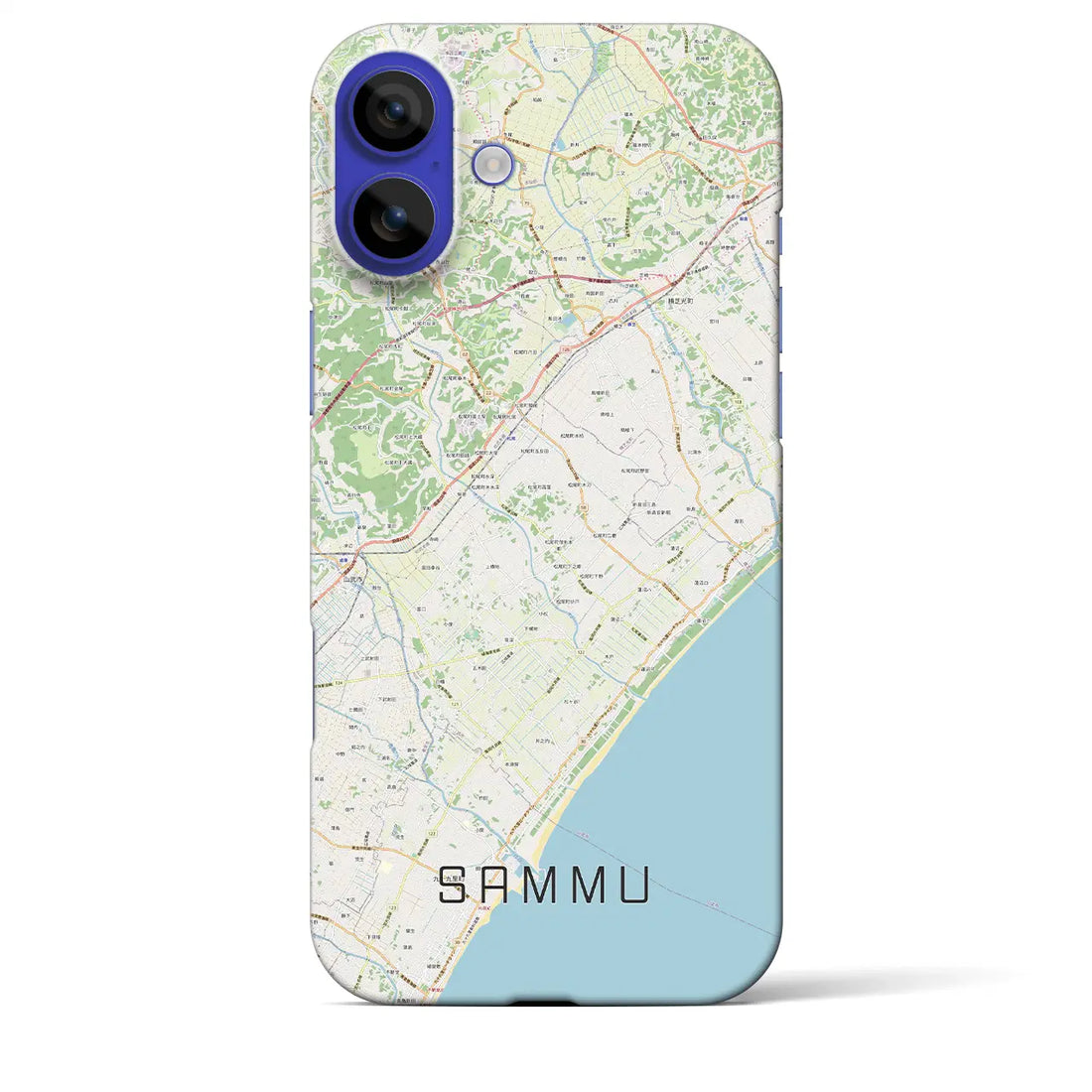 【山武(千葉県)】地図柄iPhoneケース(バックカバータイプ)ナチュラル・iPhone 16 Pro Max 用