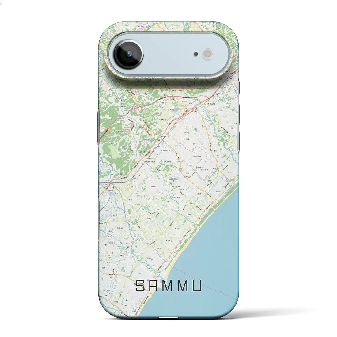 【山武（千葉県）】地図柄iPhoneケース（バックカバータイプ）ブラック・iPhone 17 Pro Max 用