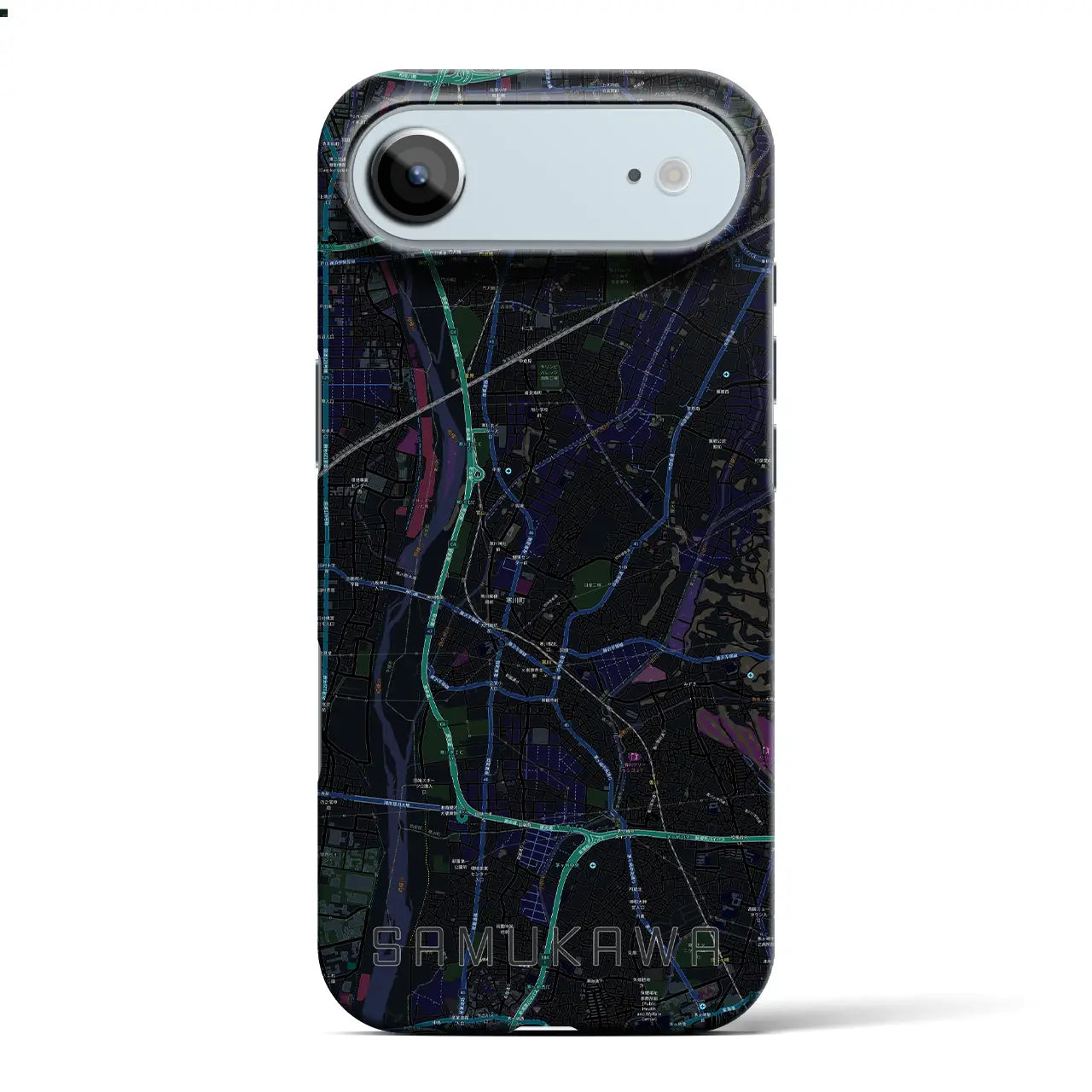 【寒川（神奈川県）】地図柄iPhoneケース（バックカバータイプ）