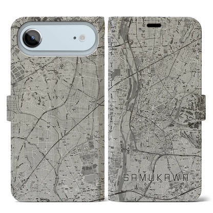 【寒川（神奈川県）】地図柄iPhoneケース（手帳タイプ）