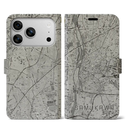 【寒川（神奈川県）】地図柄iPhoneケース（手帳タイプ）