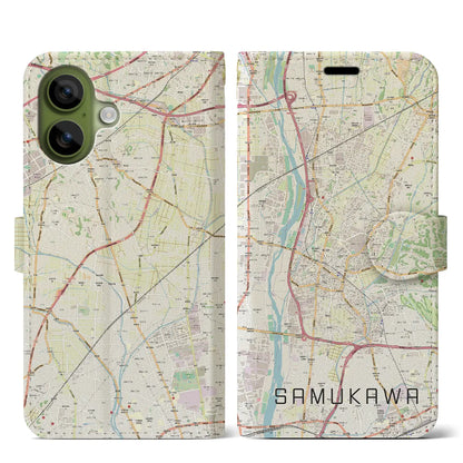 【寒川（神奈川県）】地図柄iPhoneケース（手帳タイプ）