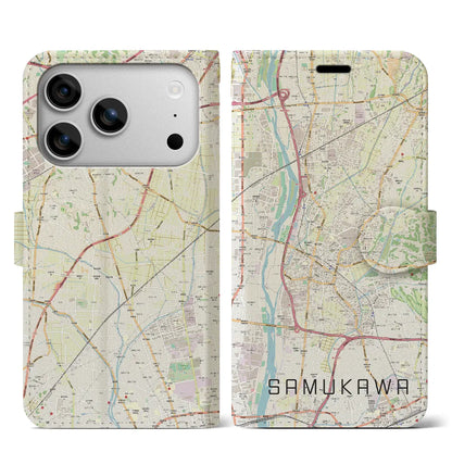 【寒川（神奈川県）】地図柄iPhoneケース（手帳タイプ）