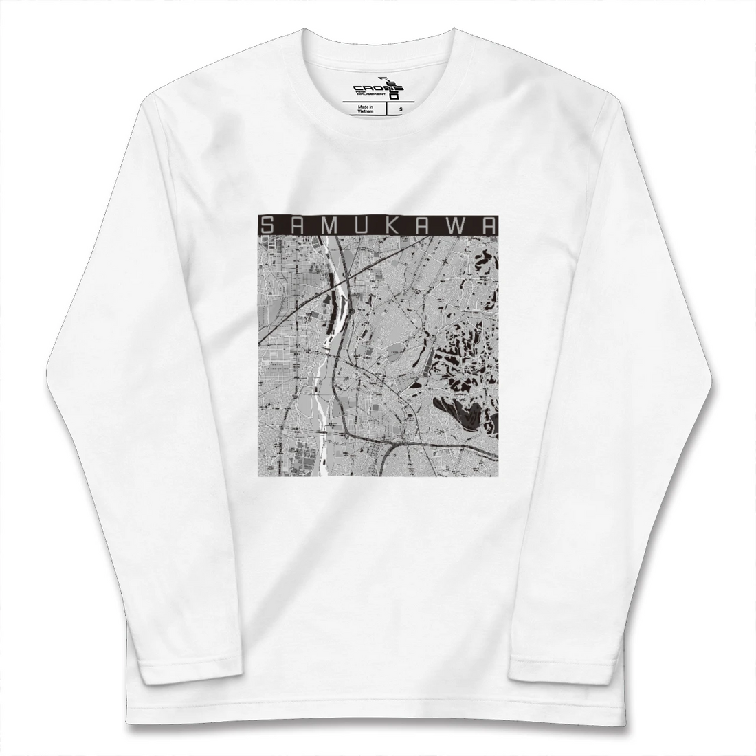 【寒川(神奈川県)】地図柄ロングスリーブTシャツ