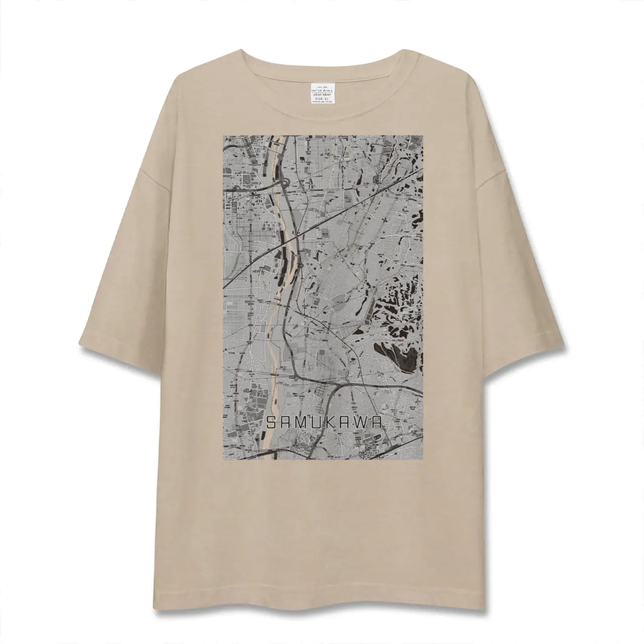 【寒川（神奈川県）】地図柄ビッグシルエットTシャツ