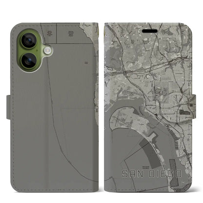 【サンディエゴ（アメリカ）】地図柄iPhoneケース（手帳タイプ）