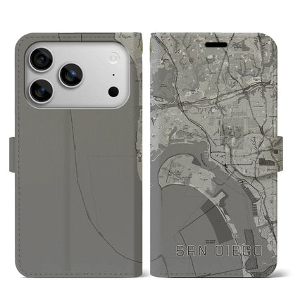 【サンディエゴ（アメリカ）】地図柄iPhoneケース（手帳タイプ）