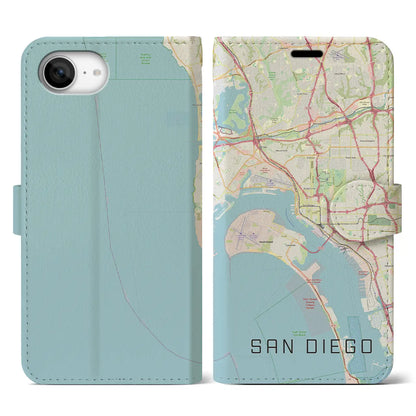【サンディエゴ（アメリカ）】地図柄iPhoneケース（手帳タイプ）