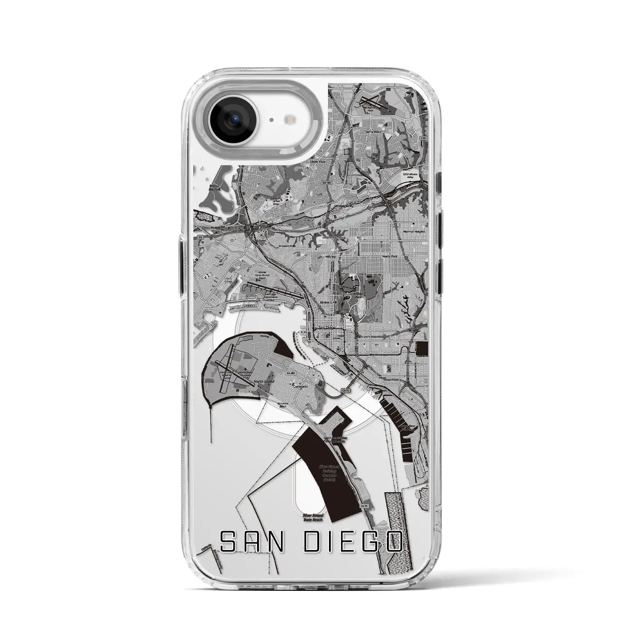【サンディエゴ（アメリカ）】地図柄iPhoneケース（MagSafeタイプ）