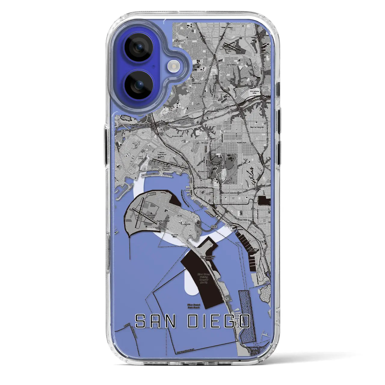 【サンディエゴ（アメリカ）】地図柄iPhoneケース（MagSafeタイプ）