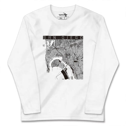 【サンディエゴ（アメリカ）】地図柄ロングスリーブTシャツ