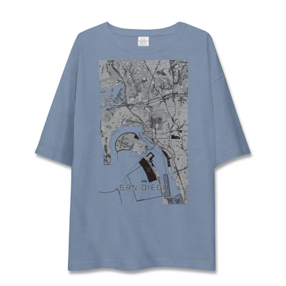 【サンディエゴ（アメリカ）】地図柄ビッグシルエットTシャツ