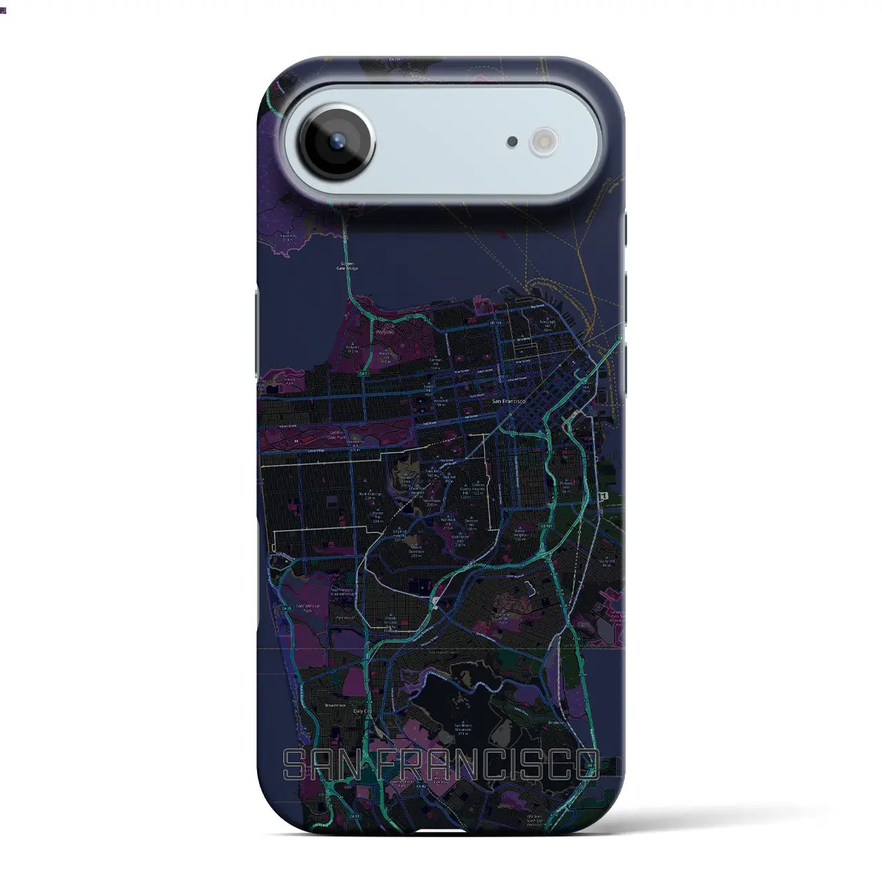 【サンフランシスコ（アメリカ）】地図柄iPhoneケース（バックカバータイプ）