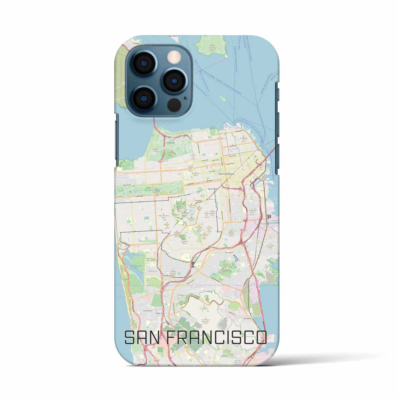 【サンフランシスコ（アメリカ）】地図柄iPhoneケース（バックカバータイプ）