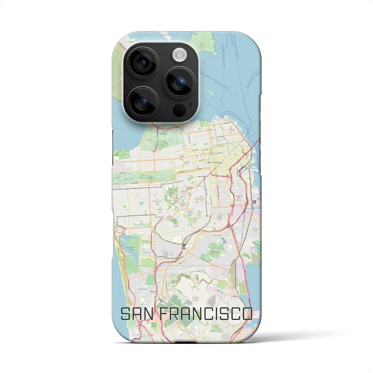 【サンフランシスコ（アメリカ）】地図柄iPhoneケース（バックカバータイプ）