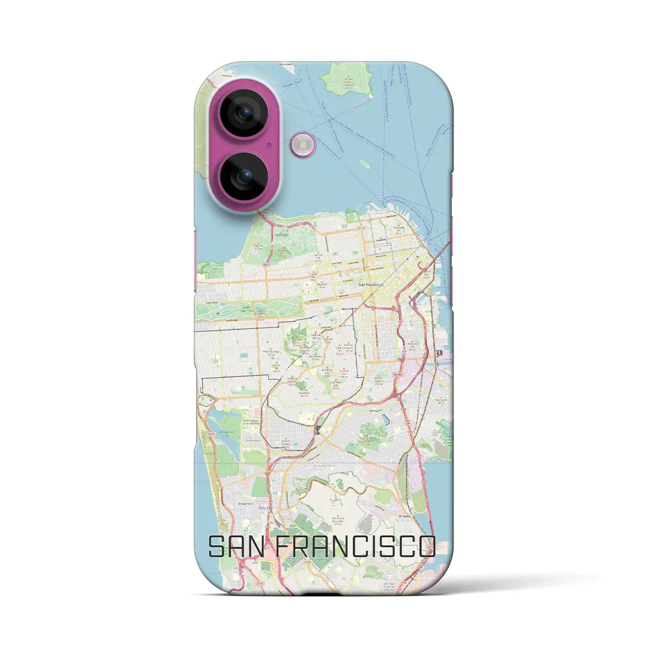 【サンフランシスコ（アメリカ）】地図柄iPhoneケース（バックカバータイプ）
