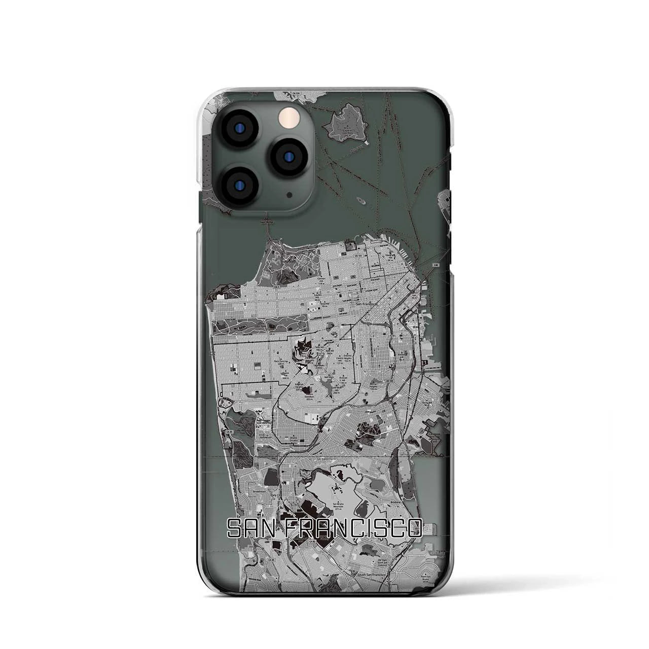 【サンフランシスコ（アメリカ）】地図柄iPhoneケース（クリアタイプ）