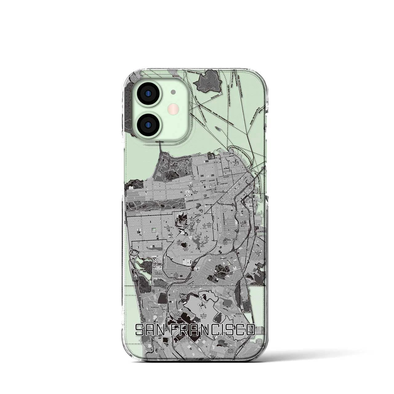 【サンフランシスコ（アメリカ）】地図柄iPhoneケース（クリアタイプ）