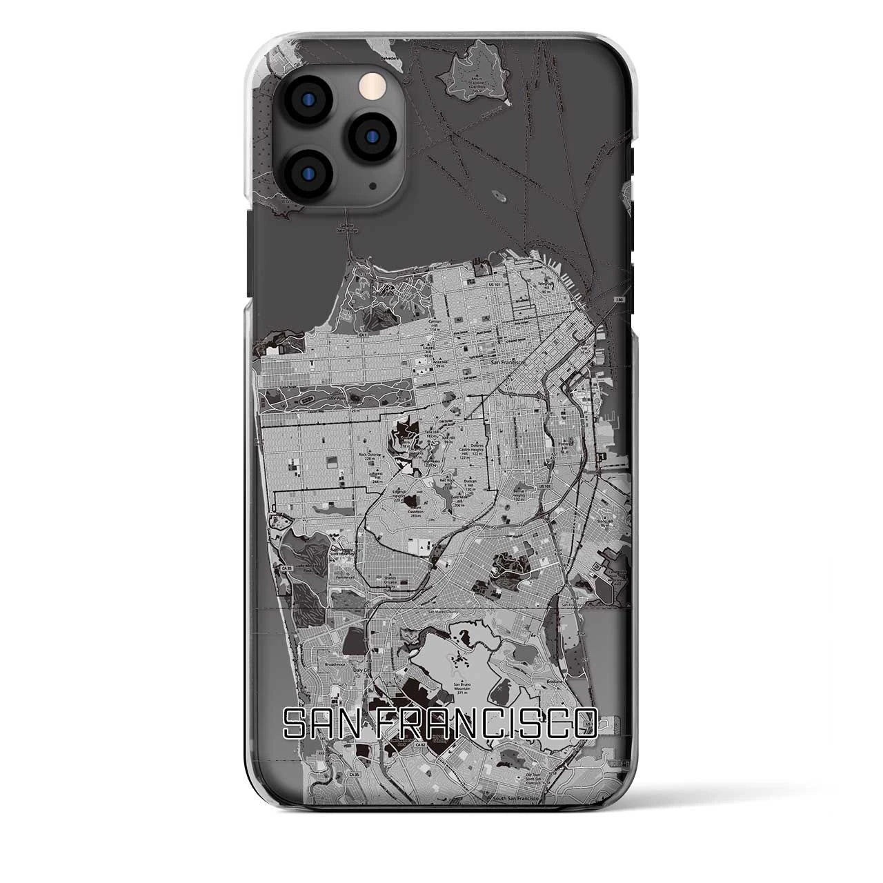 【サンフランシスコ（アメリカ）】地図柄iPhoneケース（クリアタイプ）