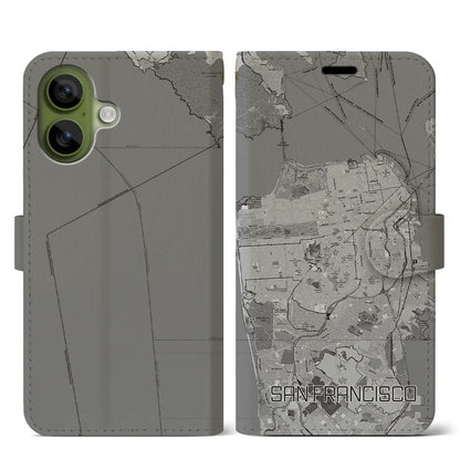 【サンフランシスコ（アメリカ）】地図柄iPhoneケース（手帳タイプ）