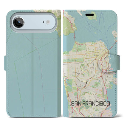 【サンフランシスコ（アメリカ）】地図柄iPhoneケース（手帳タイプ）